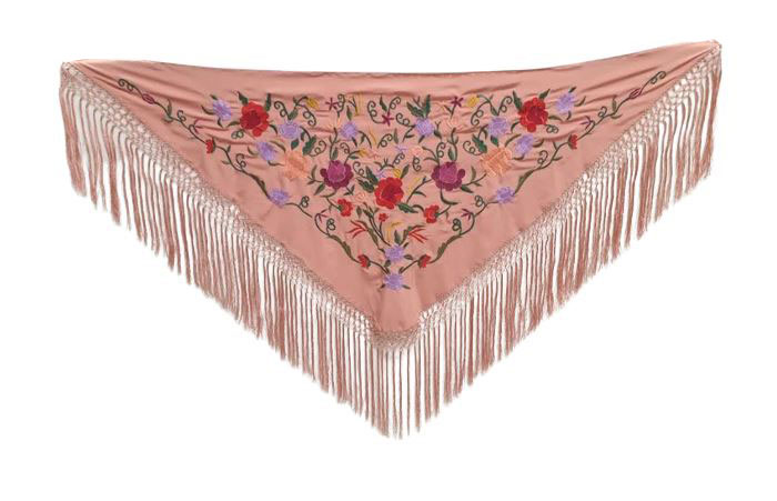 フラメンコショール ライトピンク 刺繍入り | FlamencoExport